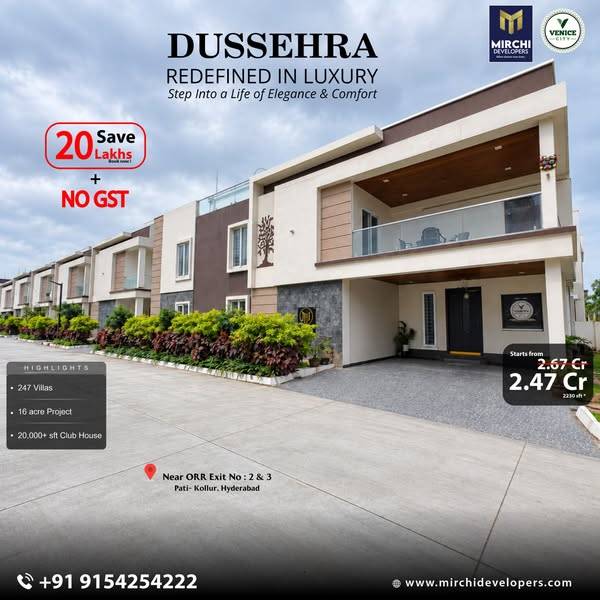 Ad by Venice City- Mirchi Developers