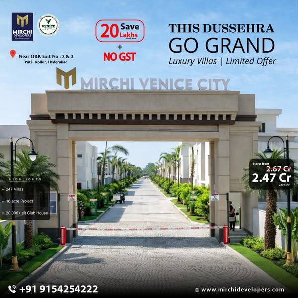 Ad by Venice City- Mirchi Developers